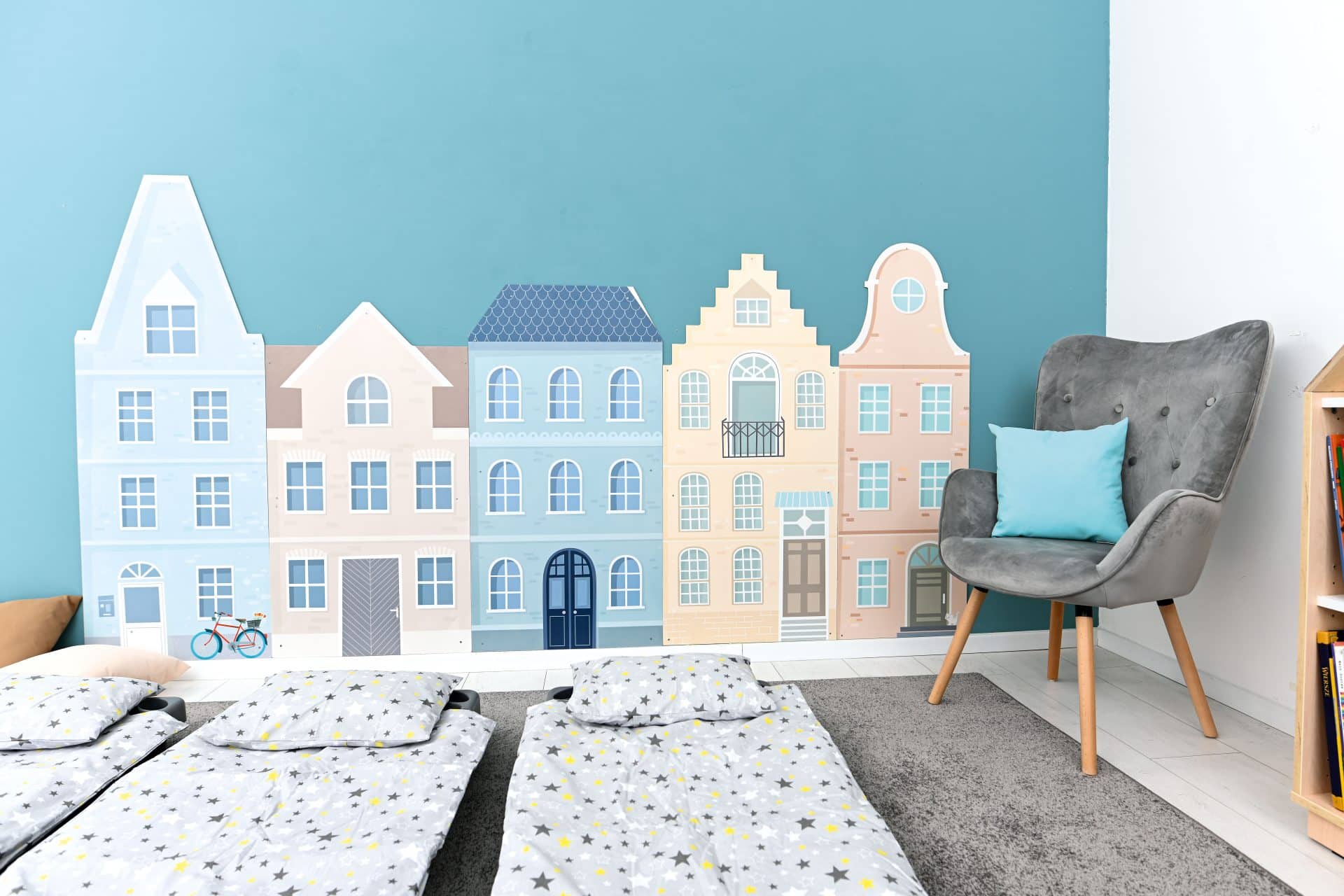 Vægdekoration huse Vægdekoration huse